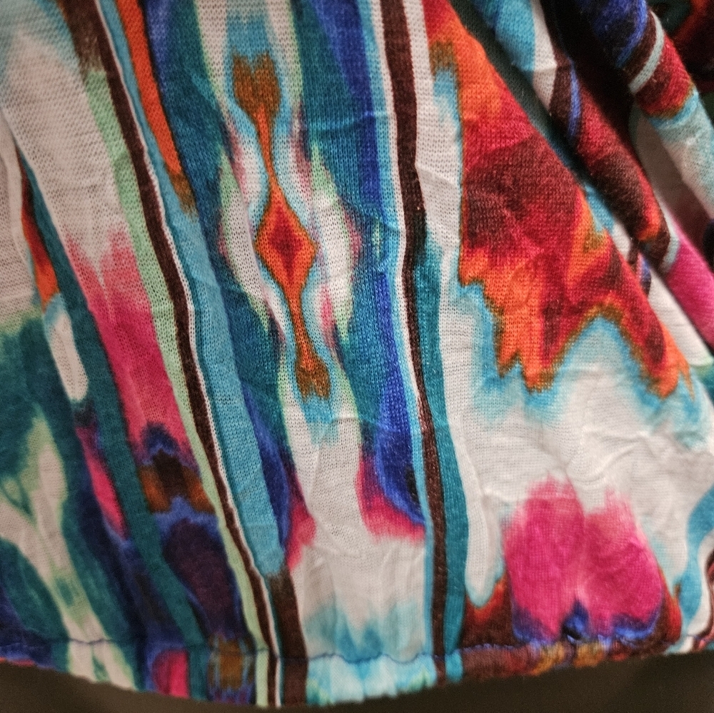 Tie Dye Elastic Waistband Cap Sleeve Top - Picture 7 of 13